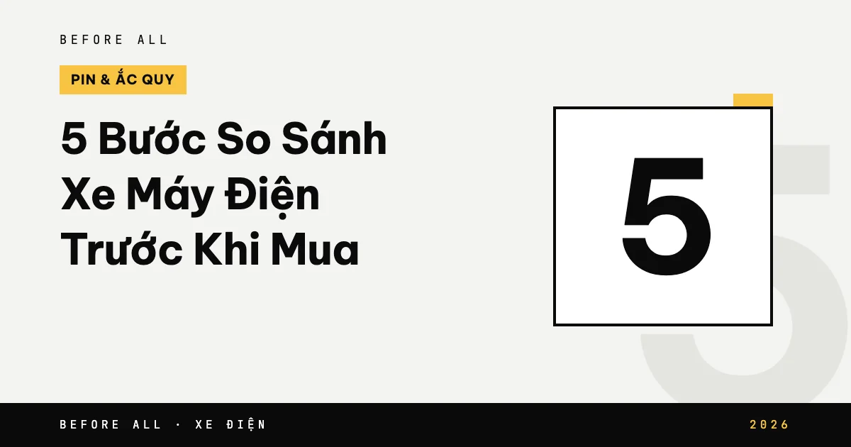 5 Bước So Sánh Xe Máy Điện Trước Khi Mua: Giá, Pin, Bảo Hành