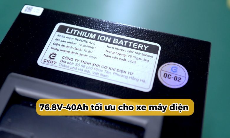 Pin đảm bảo an toàn cho xe máy điện Before All